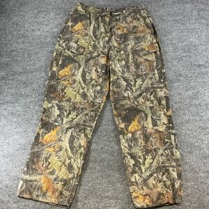 LCKR Camo Cargo Pants Mens Large Hunting Outdoor Tactical Woodland Drawstring